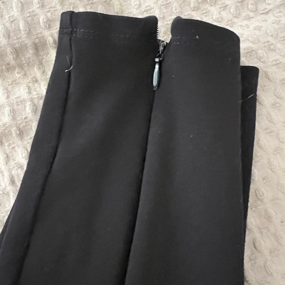 H&M | Black Ankle Zip Stretchy Office Pants Front Seam Elastic Waistband - Picture 2 of 6